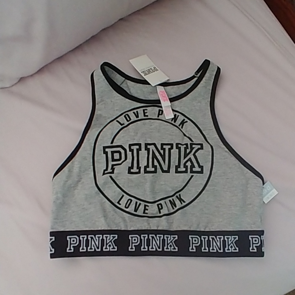 Pink sports bra